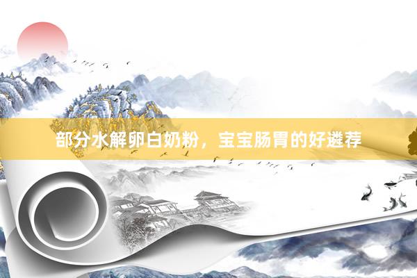 部分水解卵白奶粉，宝宝肠胃的好遴荐